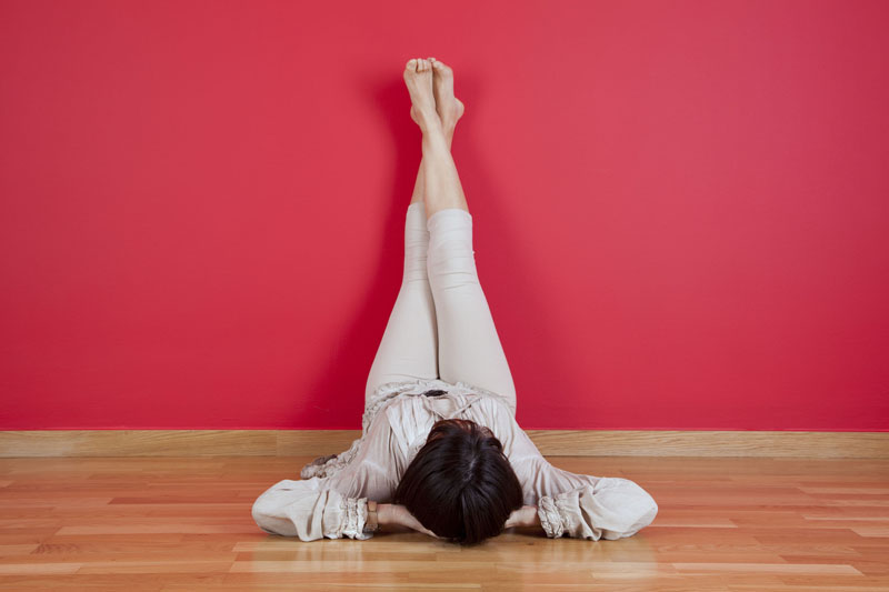 yoga legs up the wall