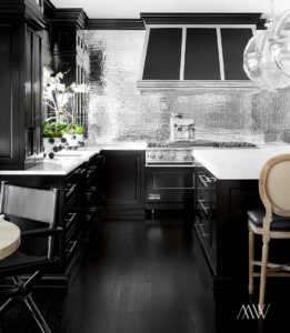 Black and silver kitchen