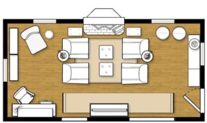Living Room Layout with Chairs